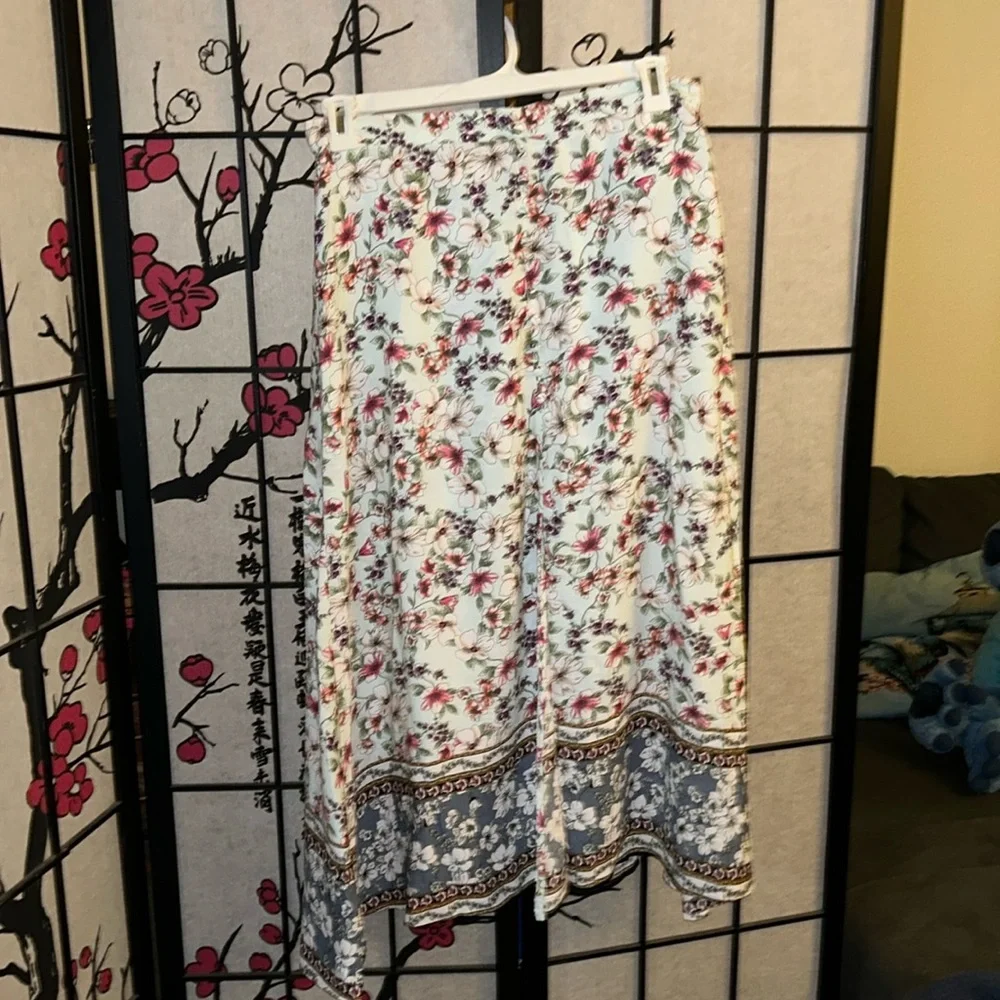 NWT Soulmates front slot maxi skirt with floral print - Picture 1 of 15